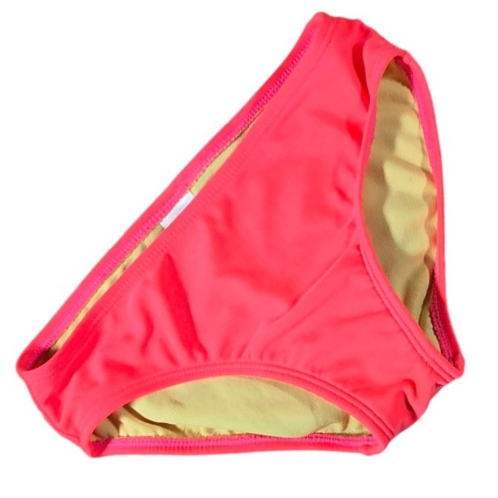 CAT & JACK Girls Kids Swim Bottoms Coral neon Pink Size M 7 8 swimsuit bottoms